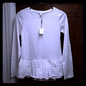 Burberry peplum long sleeve shirt - nova check